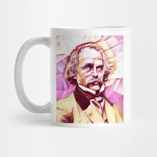 Nathaniel Hawthorne Pink Portrait | Nathaniel Hawthorne Artwork 12 Mug